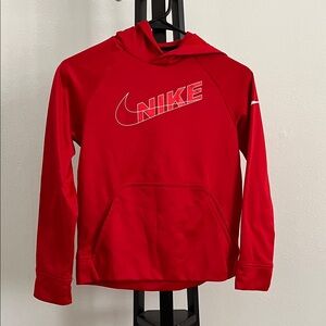 Nike Boys Red Therma Fit Pullover Hoodie